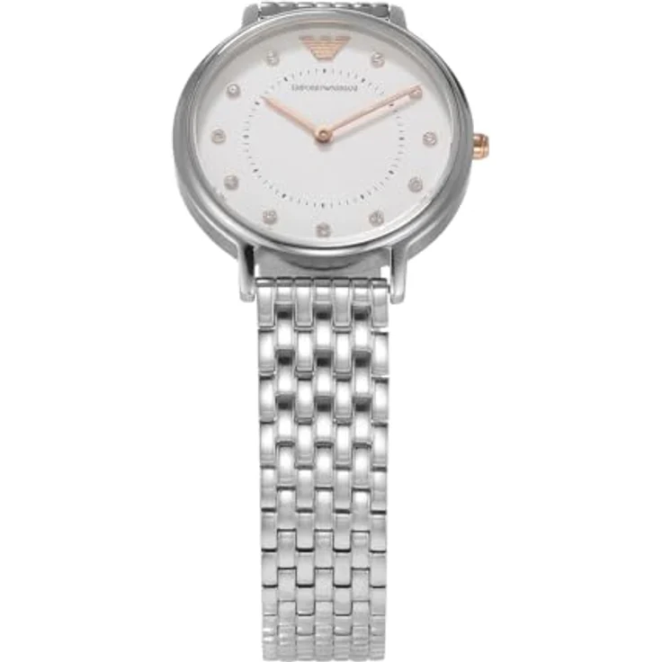Emporio Armani Damenuhr AR80023, 32mm Gehäuse, 2-Zeiger-Werk Edelstahl silberfarben – Bild 3