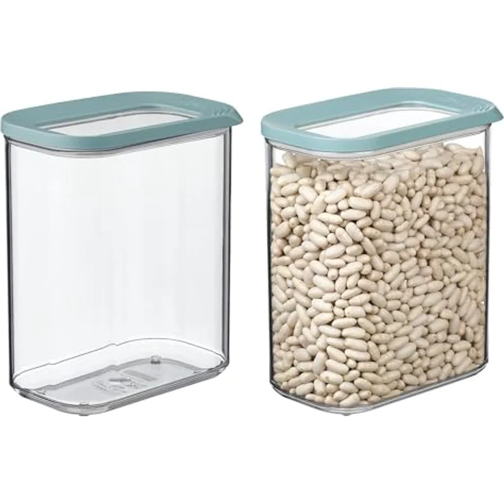 Mepal 2-teiliges Set Vorratsdosen mit Deckel, luftdicht, rechteckig, 2 x 1500 ml, Nordic Green – Bild 1