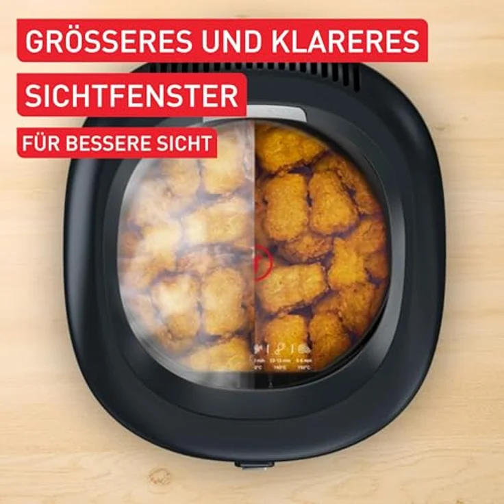 Tefal Fritteuse Vision FF2528, 1,2kg Fassungsvermögen, bis zu 4 Portionen, 1900 W, extragroßes Sichtfenster, einfache Reinigung – Bild 2