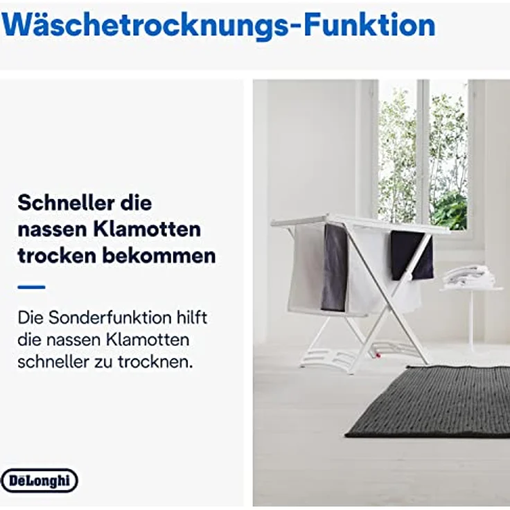 De'Longhi Luftentfeuchter Tasciugo AriaDry Multi DEXD214F - elektrischer Entfeuchter und Luftreiniger für Räume bis 65m³, Wäschefunktion, Allergiker zertifiziert, 14 Liter/Tag, weiß – Bild 3