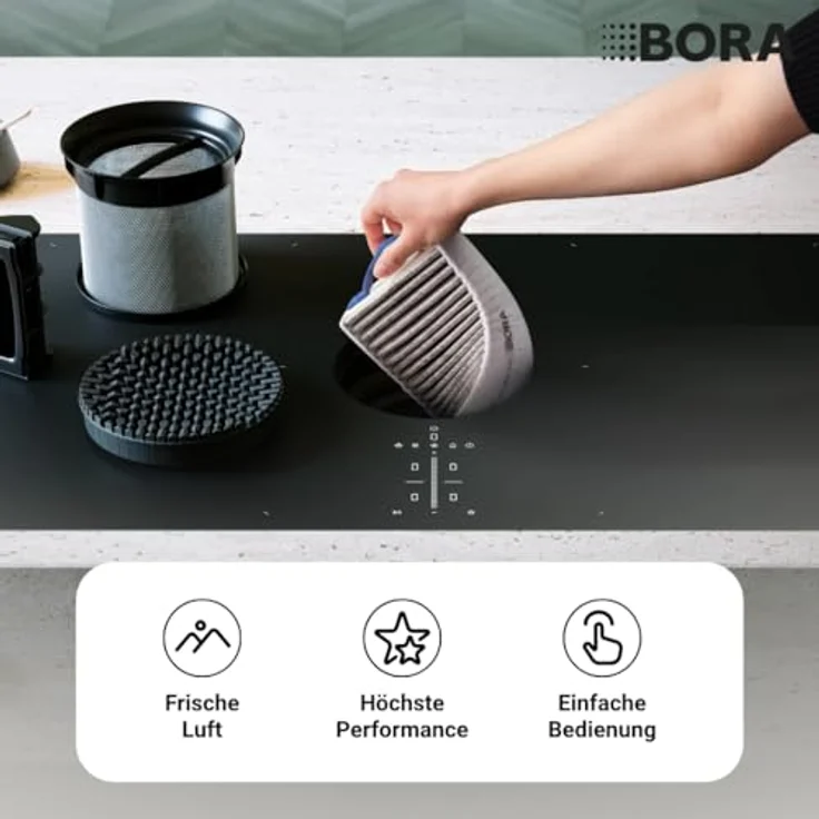 BORA GFESP Original Aktivkohlefilter-Geruchsfilter Plus, für BORA Pure & Easy Kochfeldabzug, werkzeugloser Filtertausch, 150h Standzeit, maximale Geruchsreduzierung – Bild 2