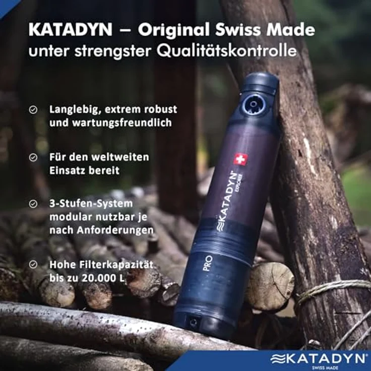 Katadyn Explorer Pro Wasserfilter 8021292, 3-Stufen-Filtration mit Keramik-, Aktivkohle- und Virusmembran, mobiler Purifier für extreme Umgebungen – Bild 9