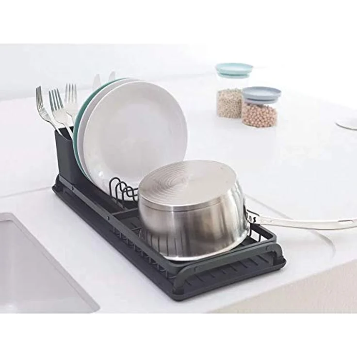 Brabantia Compact Abtropfgestell, Stahl, dark grau, 46.3 x 20 x 12,6 cm – Bild 5