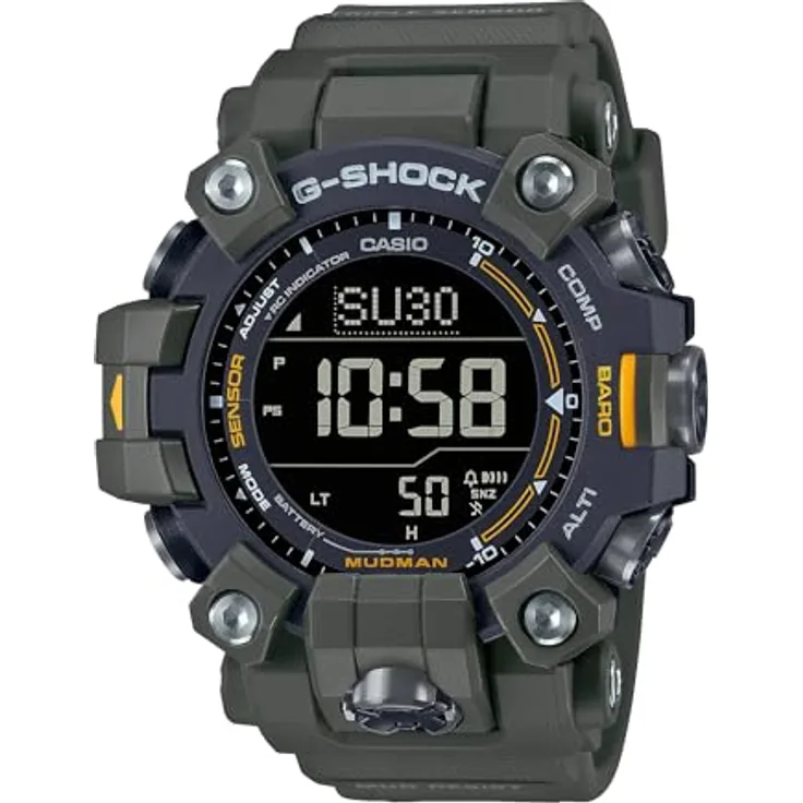 Casio Reloj Deportivo GW-9500-3ER, Outdoor-Armbanduhr mit Funktechnologie und Solarenergie, grün