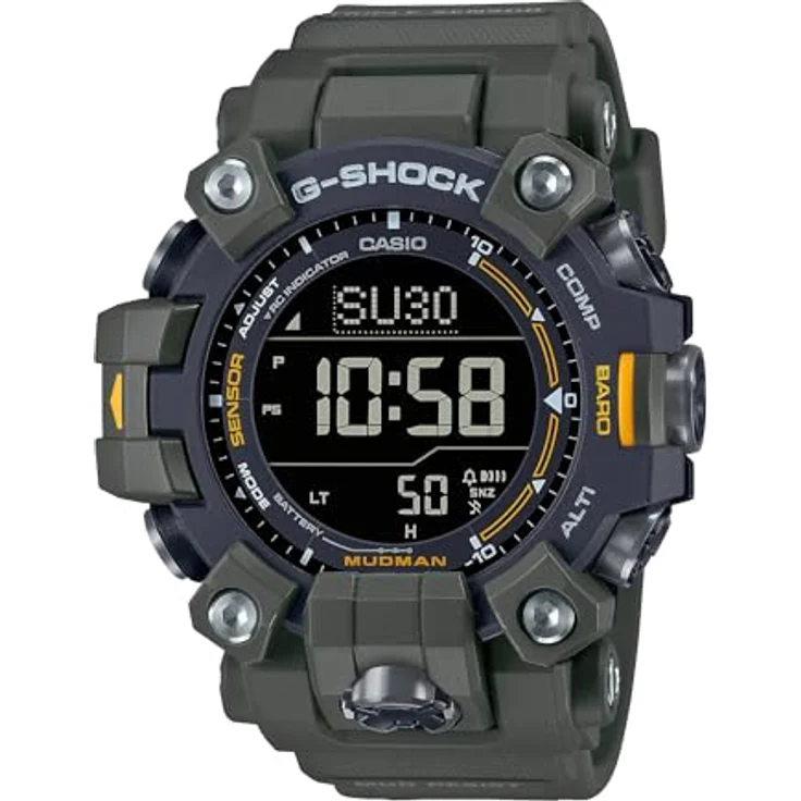 Casio Reloj Deportivo GW-9500-3ER, Outdoor-Armbanduhr mit Funktechnologie und Solarenergie, grün – Bild 1