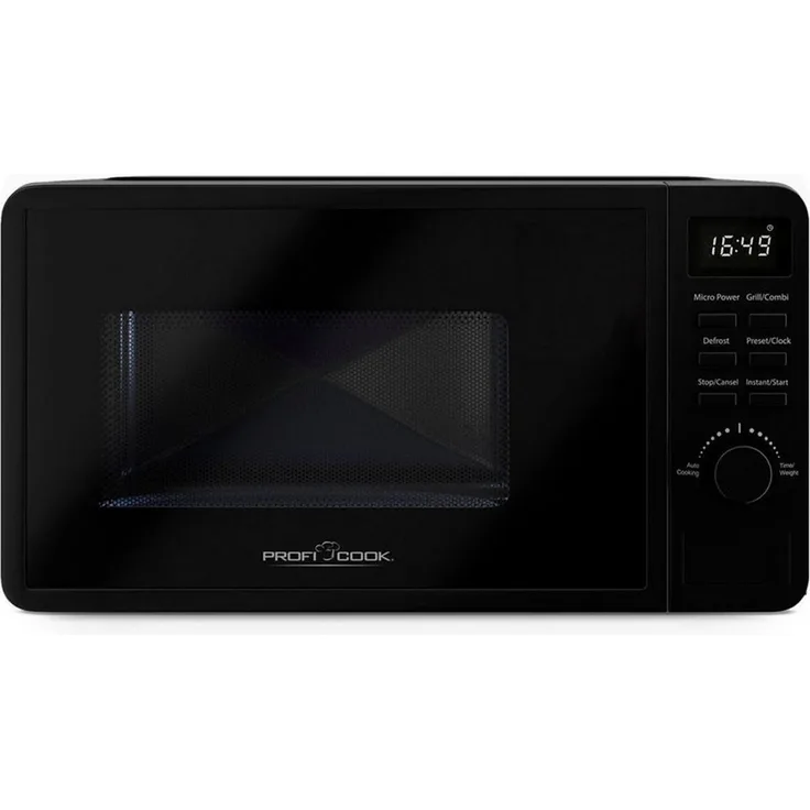 ProfiCook PC-MWG 1319, Mikrowelle mit Grillfunktion, 20L Garraum, 700 Watt Mikrowellenleistung, 800 Watt Grillleistung, 8 Automatikprogramme
