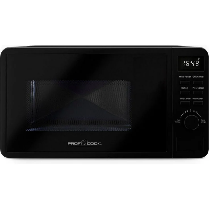 ProfiCook PC-MWG 1319, Mikrowelle mit Grillfunktion, 20L Garraum, 700 Watt Mikrowellenleistung, 800 Watt Grillleistung, 8 Automatikprogramme