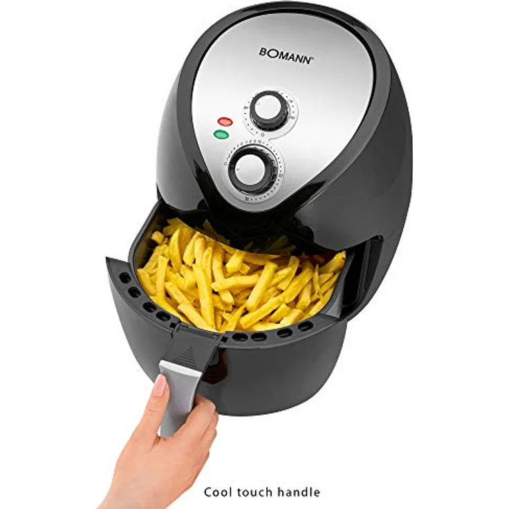 Bomann FR 6002 H CB Heißluft-Fritteuse, 3,6 L, stufenlos regelbarer Thermostat, 30-Minuten-Timer mit Endsignal, 2 Kontrolleuchten – Bild 8