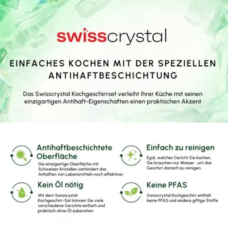 Karaca Swiss Crystal Flacher Kochtopf 26 cm, Creamy - Antihaft-Oberfläche, PFAS-frei, leicht zu reinigen – Bild 4