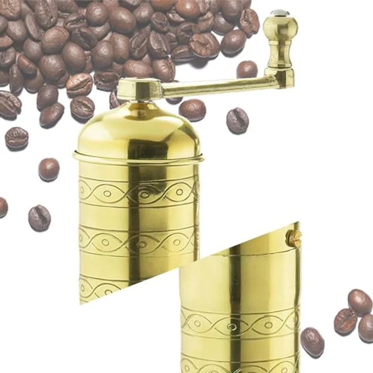 Zassenhaus 0000041002 Mokkamühle Havanna, Messing, gold, manuelle Kaffeemühle mit original Zassenhaus-Mahlwerk und stufenloser Mahlgrad-Einstellung – Bild 4