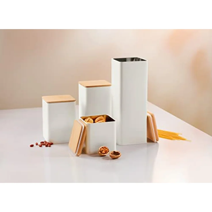 Tescoma Vorratsdosen-Set Online, 10 x 10 x 18,5 cm, mit Bambusdeckel und Silikondichtung für optimale Frische – Bild 3