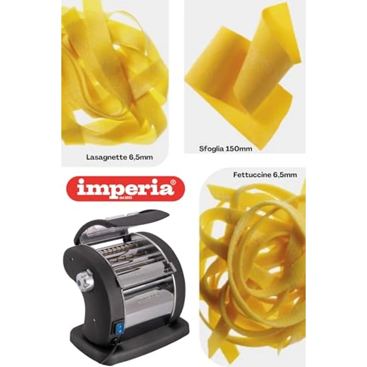 Imperia PASTAPRESTO T6,5/12 mm, Elektrische Pastamaschine in Anthrazitgrau mit Edelstahl-Schalenmaterial – Bild 3