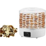 LTC Dörrautomat LXSR003, 240W Pilz-, Gemüse- und Obsttrockner mit 5 Fächern, einstellbarer Temperatur 35-70°C, rutschfester Boden, weiß