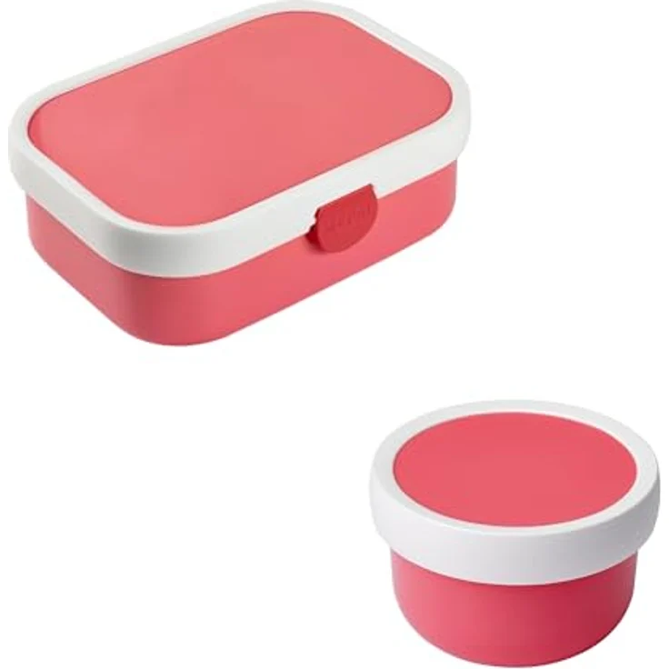 Mepal Kinder Obst- und Bento Box Campus meets Fruits 300 & 750 ml Spülmaschinenfest & BPA-frei Pink – Bild 1