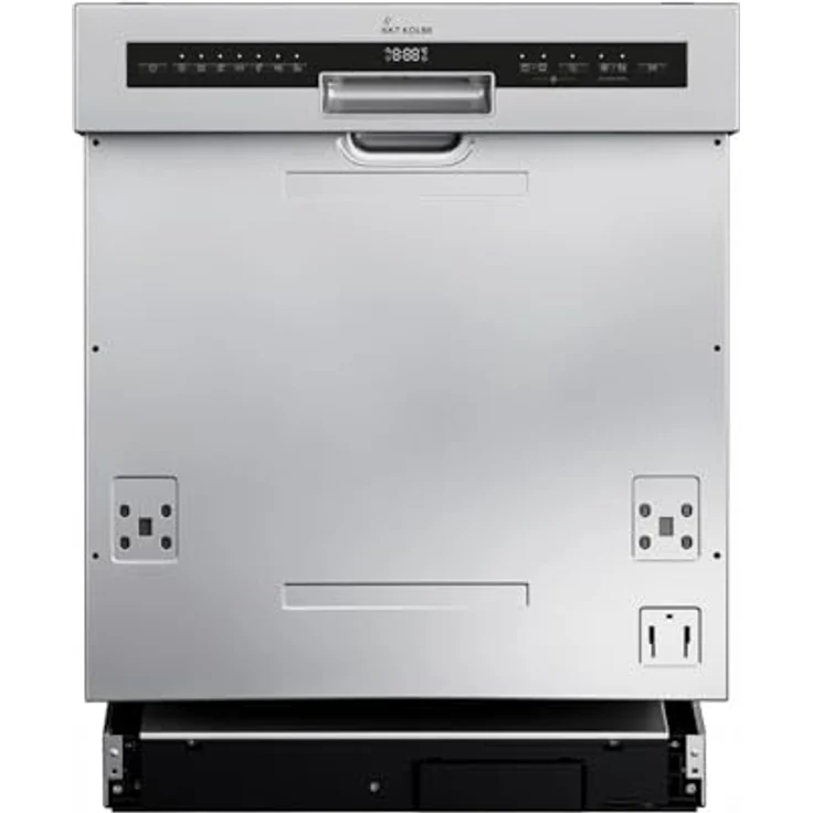 KKT KOLBE DW60TI, 60 cm teilintegrierbarer Geschirrspüler mit Besteckschublade, LED-Beleuchtung, automatischer Türöffnung, 7 Programmen für 14 Maßgedecke, Edelstahl – Bild 1