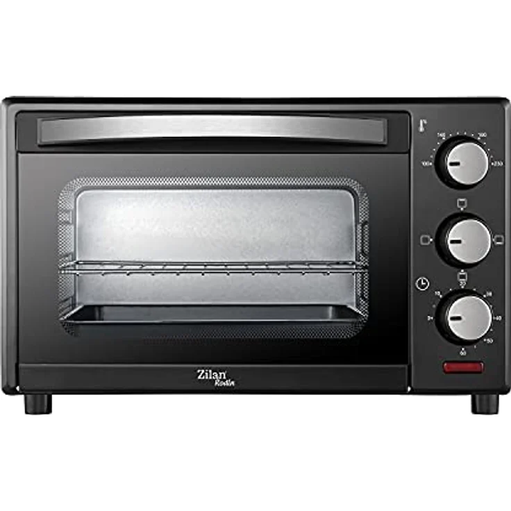 Zilan ZLN0973 Minibackofen, 15 Liter, Pizzaofen mit Ober- und Unterhitze, 1200 W, schwarz – Bild 2