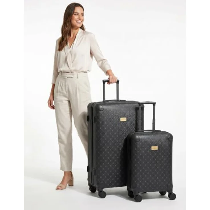 Lazarotti Palermo 4-Rollen Kofferset S+L, grau, 50% Polypropylen, 50% PVC, 50 cm x 32 cm x 79 cm – Bild 2