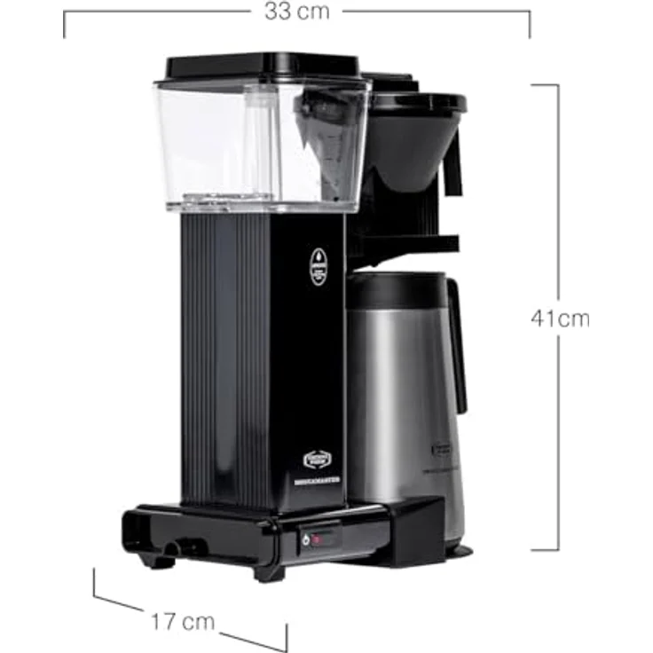 Moccamaster KBGT Filterkaffeemaschine mit Thermoskanne, Black, 1.25L, schnelle Zubereitung in 6 Minuten – Bild 2