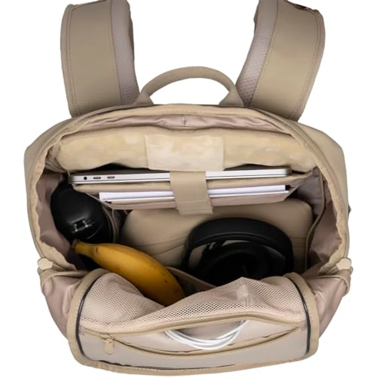 Beckmann Norway Street FLX Freizeitrucksack, ergonomisches Design, 35 Liter erweiterbar, wasserabweisend, für Laptop bis 16 Zoll, schwarz – Bild 7