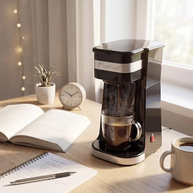 Kaffeemaschine, Edelstahlbecher, Permanentfilter – Bild 4