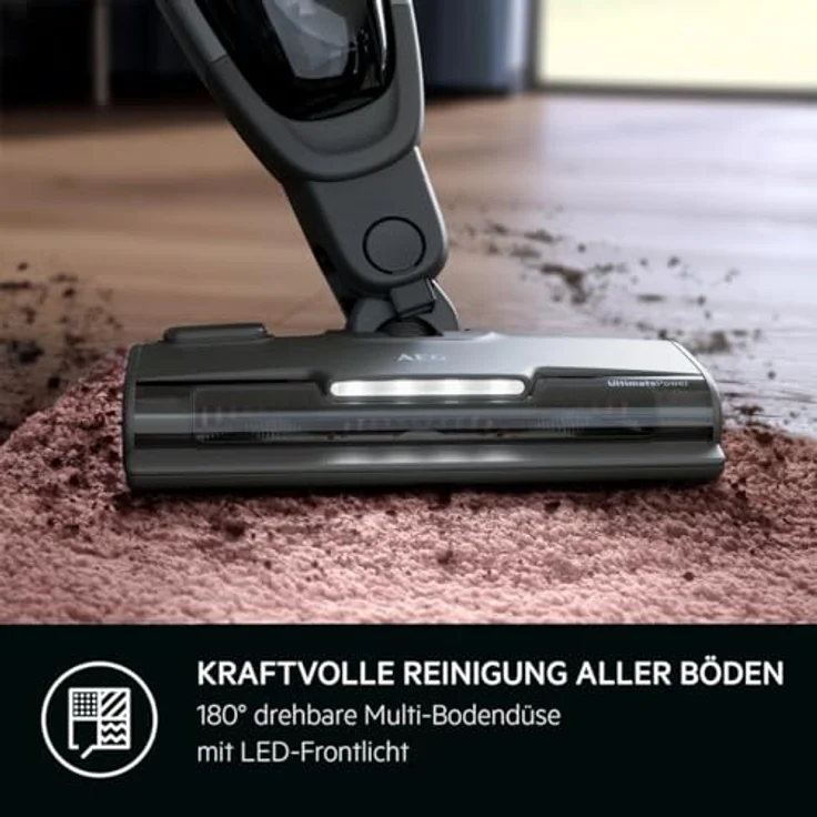 AEG AS62A25UOT Handstaubsauger Clean 6000, 55 min Akkubetrieb, inkl. 2 Bodendüsen,freistehend, Dark Grey – Bild 3