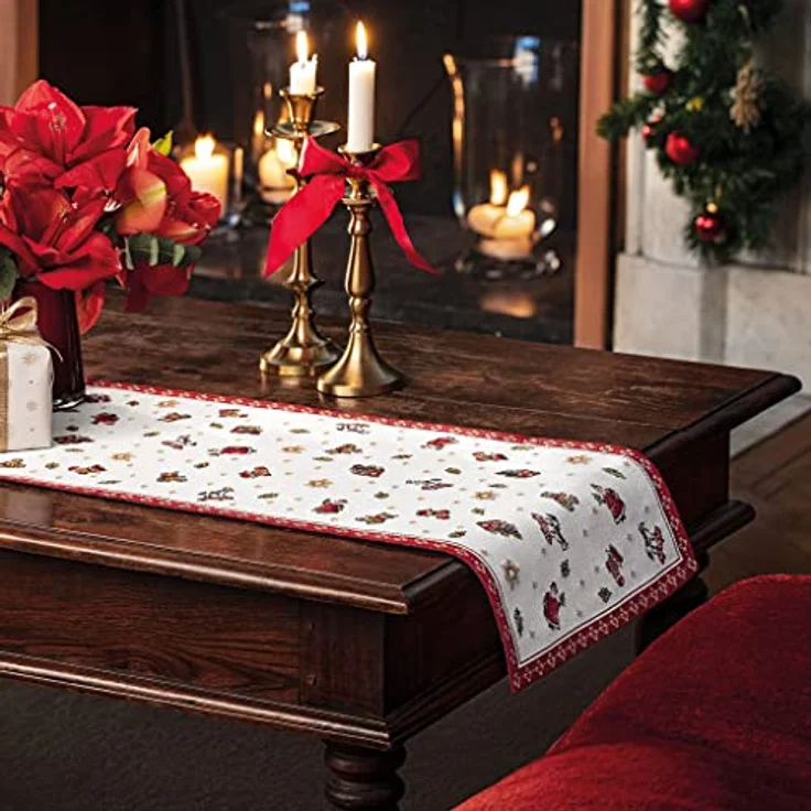 Villeroy & Boch Papierserviette Toy's Delight Weihnachtsdekoration, 32x96 cm, 70% Baumwolle + 30% Polyester, Maschinenwäsche bis 40° – Bild 2