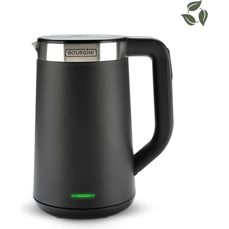 Bourgini Elements, Digitaler Wasserkocher, 1,7 Liter, Schwarz, GRS-e recycelte Materialien, präzise Temperaturwahl, Warmhaltefunktion – Bild 4