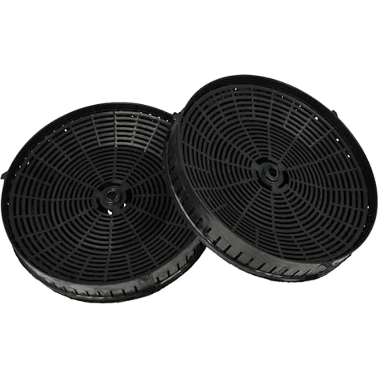 vhbw 4x Aktivkohlefilter kompatibel mit Elica 208355404731, 208355404730, 208355404733, 208355404732, 208355404734 Dunstabzugshaube - 17,2 cm, Schwarz – Bild 2