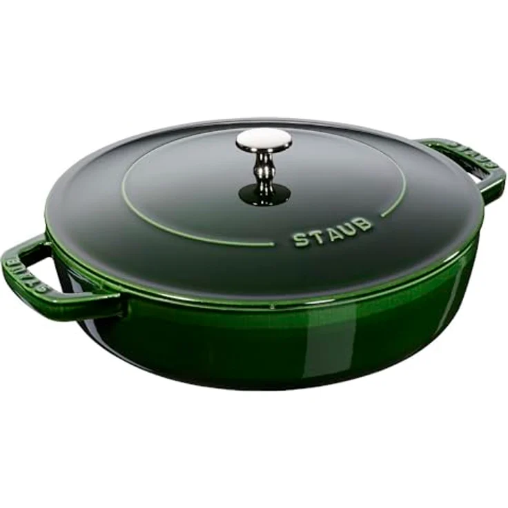 Staub 40511-479-0 Bräter mit Chistera, Gusseisen, basilikum, 24 cm – Bild 2
