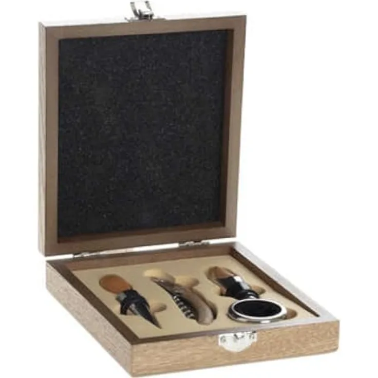 Sommelier-Set im Holzbox, 4-teilig