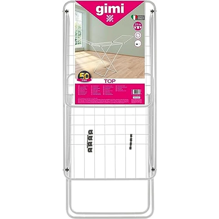 Gimi Top Wäscheständer aus Stahl, 20 Meter Leinenlänge – Bild 5
