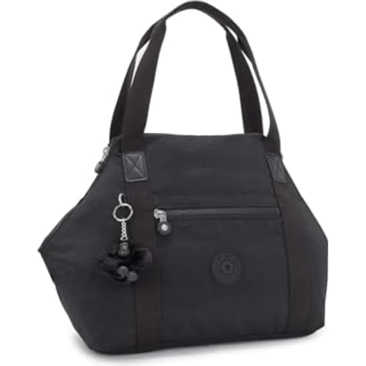 Kipling Basic Art Schultertasche, praktische Handtasche mit abnehmbarem Schultergurt, 44 cm, Schwarz – Bild 5