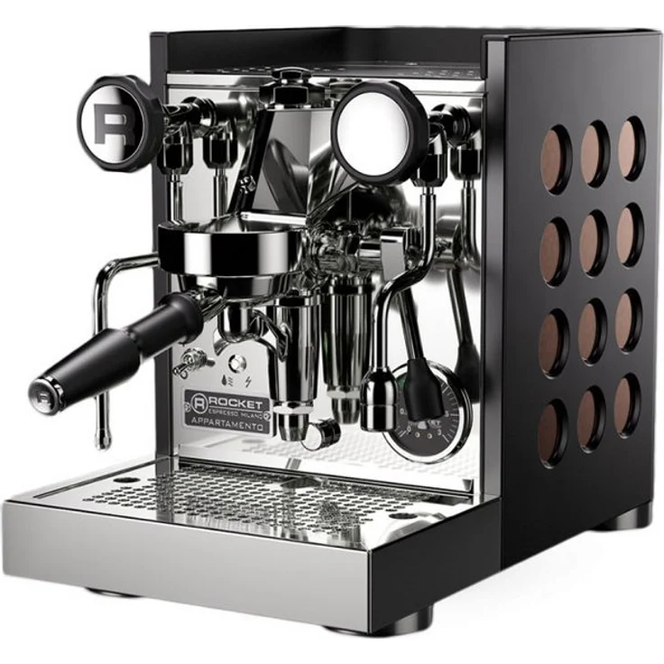 Rocket Espresso Appartamento TCA, Espressomaschine mit Temperatureinstellung, Wärmetauscher und 2,5 L Wassertank, Edelstahl