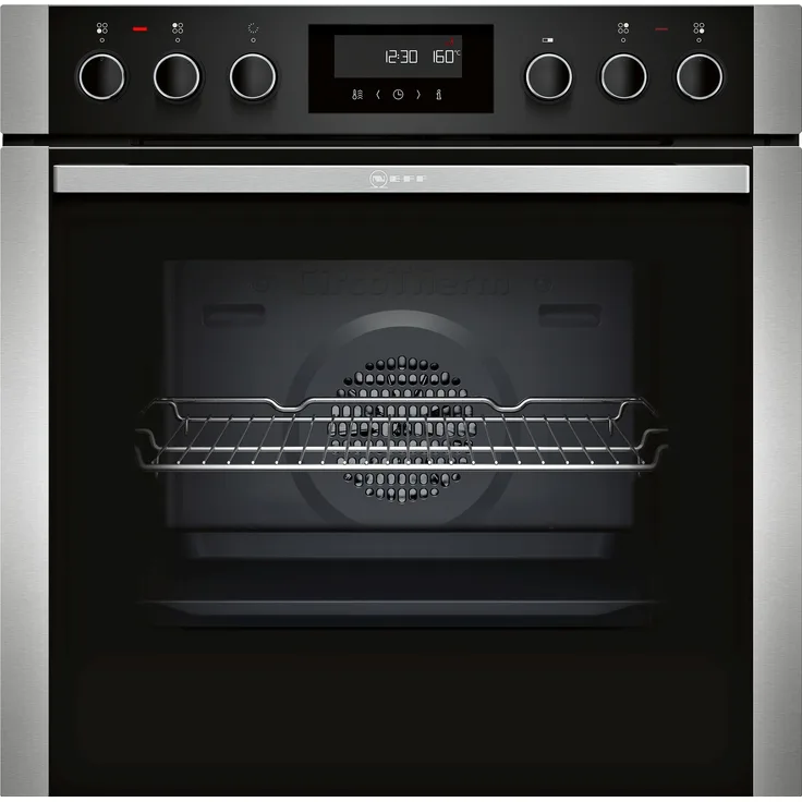 NEFF ECC2872 Einbauherd, 71L Nutzinhalt, 8 Programme, schwarz/Edelstahl, Energieeffizienzklasse A