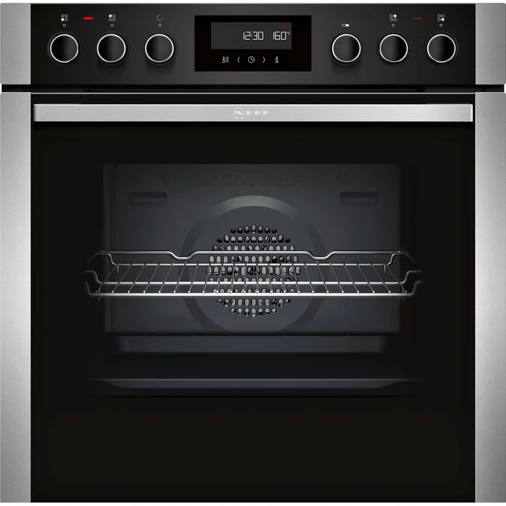 NEFF ECC2872 Einbauherd, 71L Nutzinhalt, 8 Programme, schwarz/Edelstahl, Energieeffizienzklasse A – Bild 1