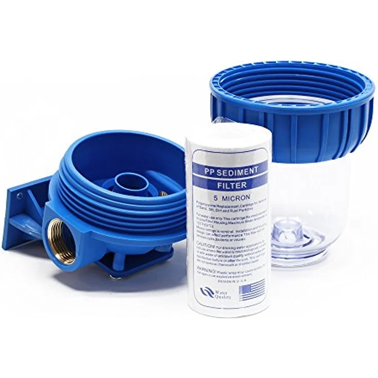 Naturewater NW-BR5B Wasserfilter, 1-Stufen Sedimentfilter mit 5 µ Filterfeinheit, 20,67 mm (1/2") Filtereinsatz, inklusive Wandhalterung und Filterschlüssel – Bild 3