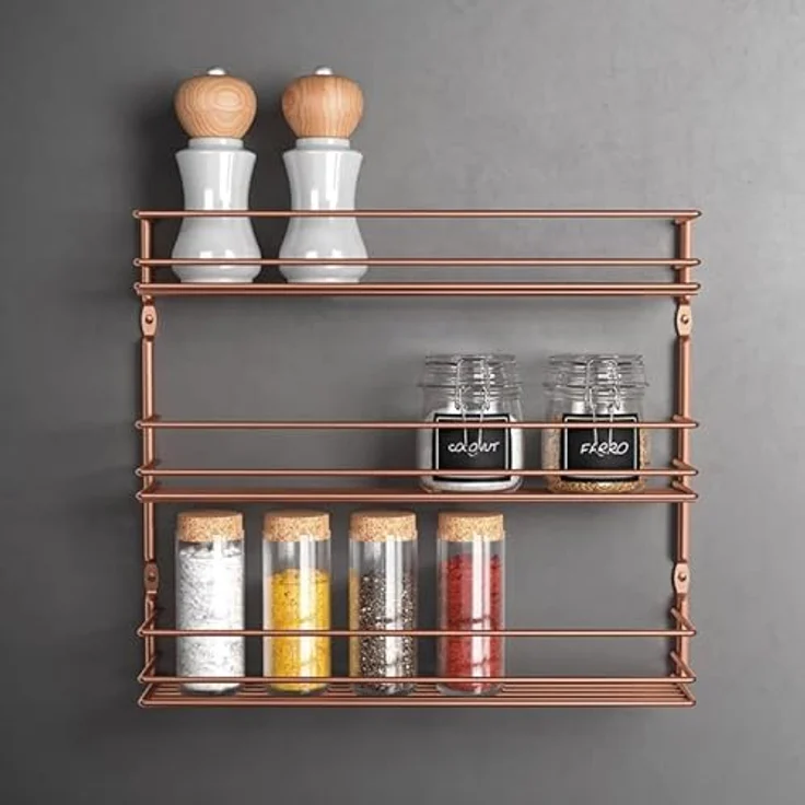 Metaltex Pepito Gewürzregal, Metall, Kupfer, 3 Etagen – Bild 2