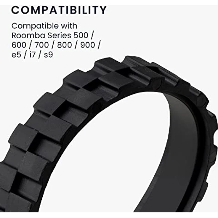 kwmobile 2x Reifen Mantel kompatibel mit iRobot Roomba 500/600 / 700/800 / 900 / i/e/s Serie - Reifen Räder für Saugroboter - Ersatzrad rutschfest – Bild 2