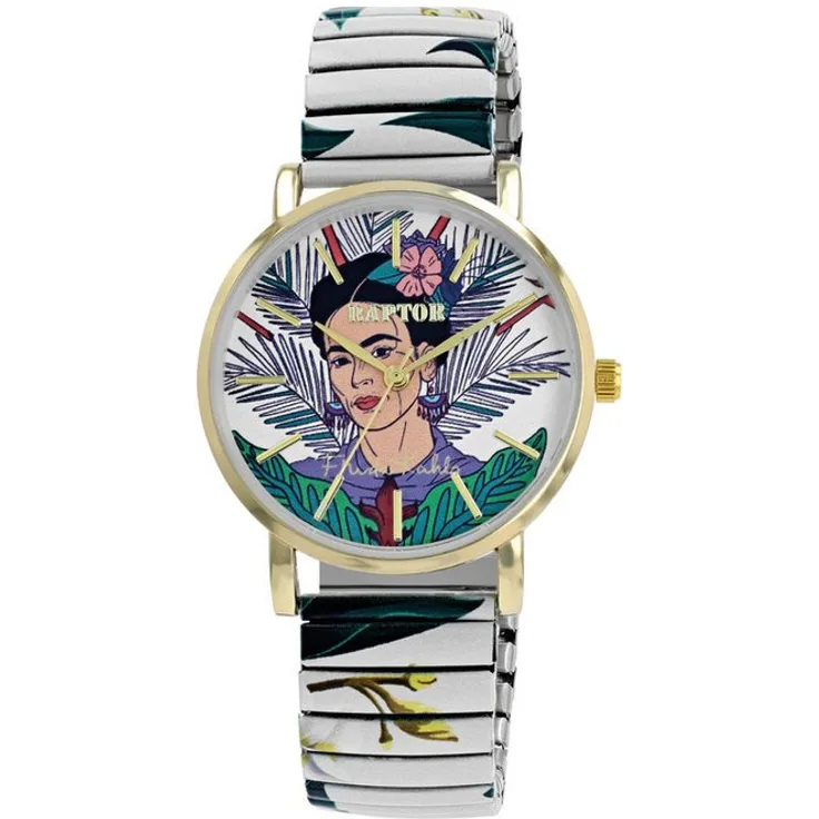Raptor Quarzuhr Raptor x FRIDA KAHLO Edition Zugarmband, Flexband, exklusives Design in ausgefallener Geschenkbox