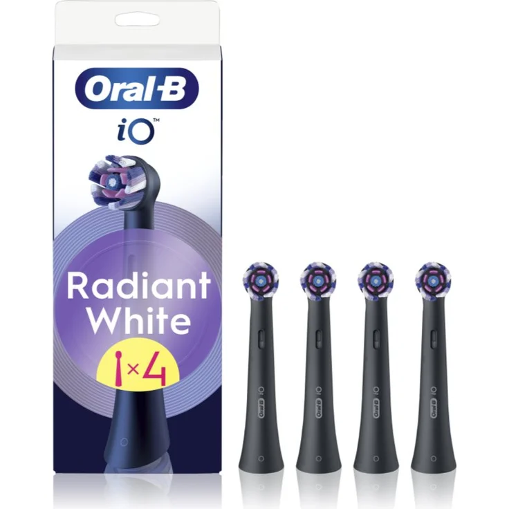 Oral B iO Radiant White Ersatzkopf für Zahnbürste mit bleichenden Fasern Black 4 St.