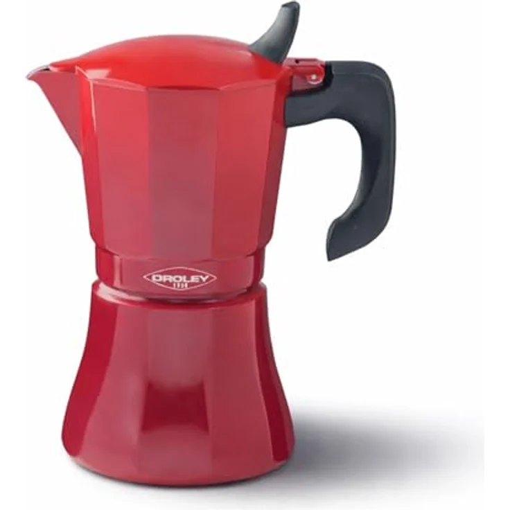 Oroley Espressokocher Oroley Petra, 6 Tassen Aluminium, rot, geeignet für alle Küchenarten – Bild 2