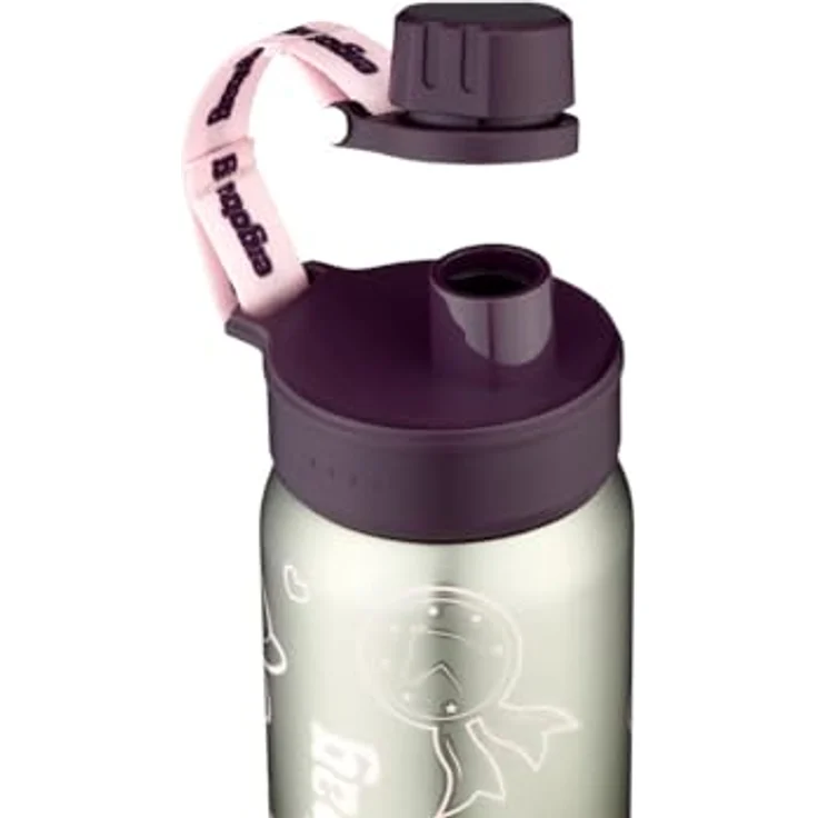 ergobag Edelstahl Trinkflasche, 0,5 Liter, geschmacks- und geruchsneutral, kinderleicht zu öffnen – Bild 9