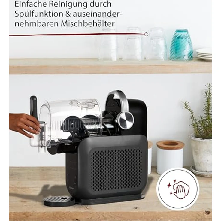 Cloer 9960 Slush Eis Maschine, 2,5 l Volumen, 6 Programme, Touch-Bedienung für Slush Ice, Frozen Cocktails & Milchshakes, 200 W – Bild 4