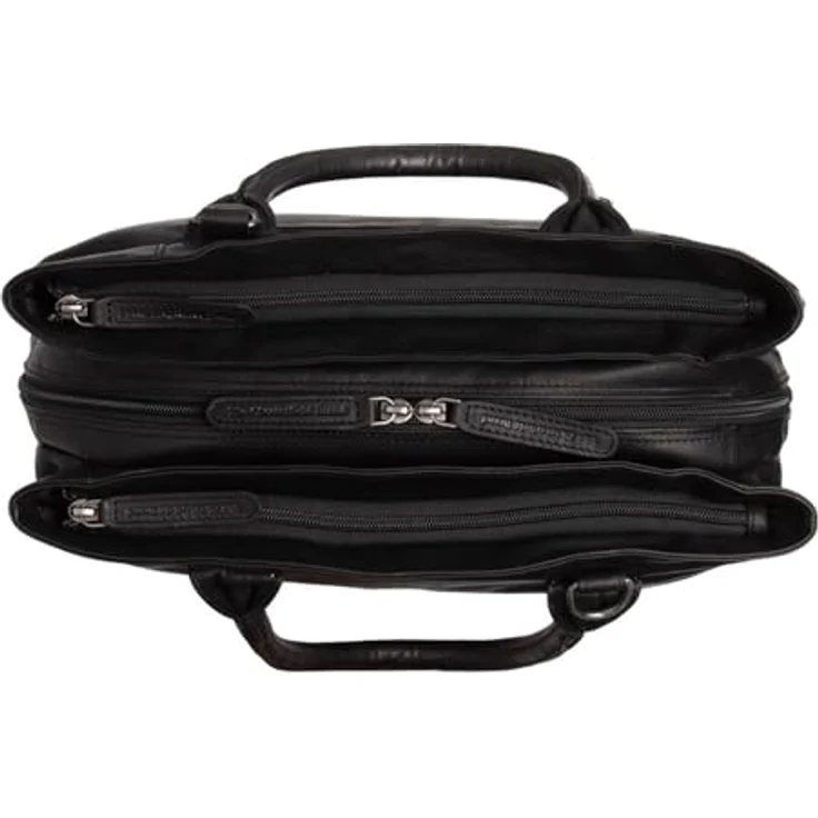 The Chesterfield Brand Passau Shopper, Handtasche aus gewachstem Rindleder, schwarz, 35 x 11 x 31 cm – Bild 3