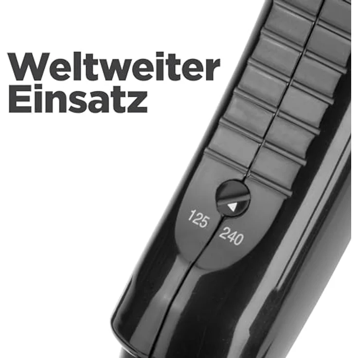 Babyliss Travel Dry 2000 Faltbarer, Leichter Reisehaartrockner Schwarz 2000 Watt 5344E – Bild 4