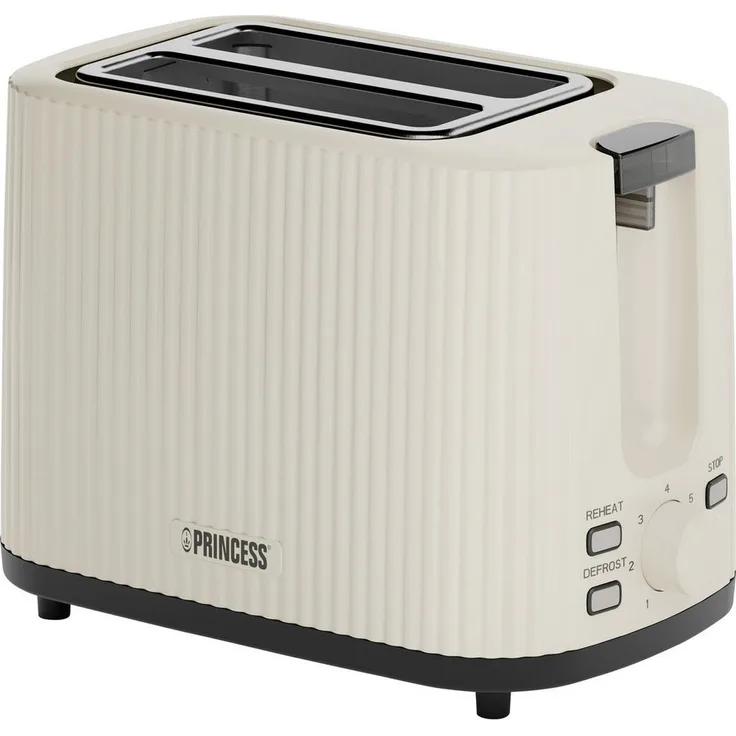 PRINCESS Toaster Wave, 930-Watt-Toaster in Creme-Weiß