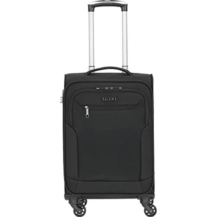 D & N Unisex-Erwachsene 6854-01 Koffer Trolley, Schwarz, 55 cm