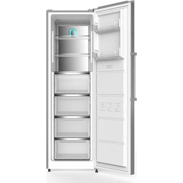 SCHOEPF GS282DIX Gefrierschrank 185 cm, Edelstahl, 282 L, No-Frost Technologie, leiser Betrieb mit 38 dB, energieeffizient 199 kWh/Jahr, Schnellgefrierfunktion – Bild 4