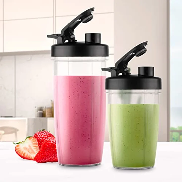 Ufesa BS2500 Nutriboom, Einzelbecher-Mixer mit 900 W, Edelstahlklingen, 6 Zubehörteilen, Schwarz – Bild 2