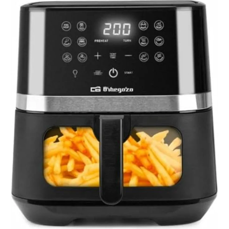 Orbegozo FDR 68, Luftfritteuse 6,5 l, 1800 W, ohne Öl, Schwarz – Bild 2